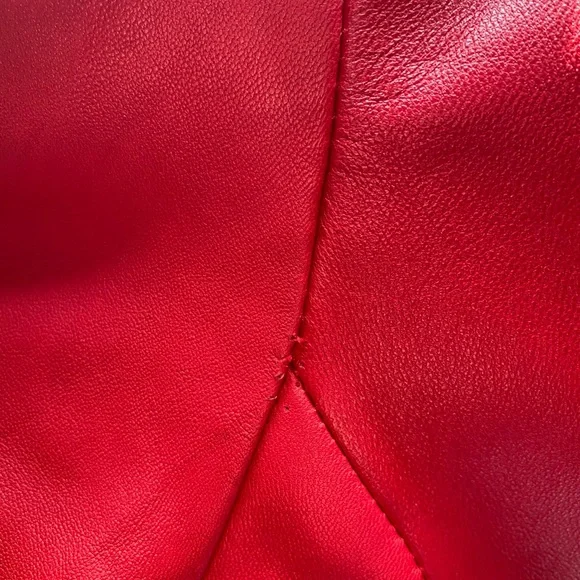 Brandon Thomas leather jacket, red, size L - Picture 5 of 7